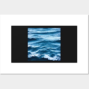 Hyperrealistic blue ocean waves Posters and Art